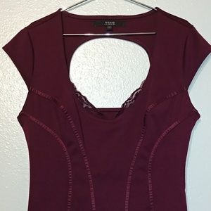 Guess Purple Lace Piped Top